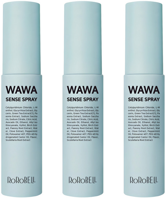 로로벨 구취제거 와와 센스 구강스프레이, 10ml, 3개