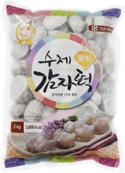 바우네 수제감자떡 2kg, 2개