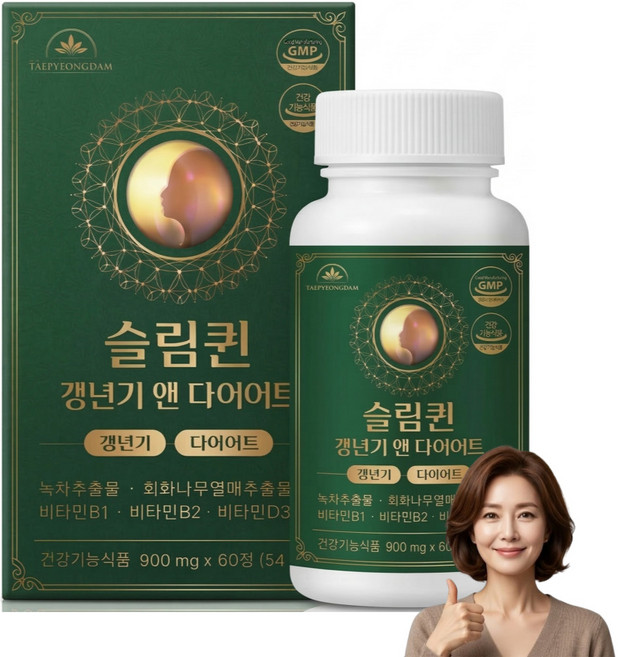 여성 갱년기 다이어트 보조제 중년 50대 체지방감소 호르몬 소포리코사이드 카테킨 12개 구매시 플로라필 증정, 1박스, 60정