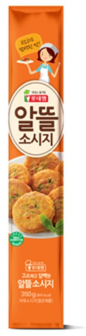 롯데햄 알뜰소시지 350g 추억의 옛날 분홍 전 부침 반찬 간식, 5개