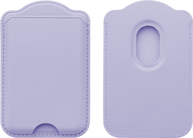 옐로우베이스 맥세이프 비건 레더 카드 지갑 갤럭시 호환 수납, 1개, 라벤더