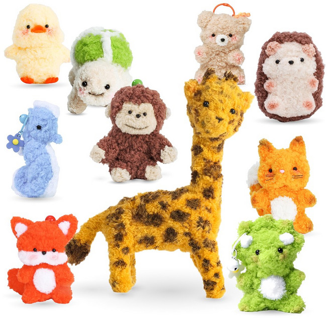 토이토 DIY 애니멀 모루 인형 키링 철사 가방고리 만들기, 1개, 기린