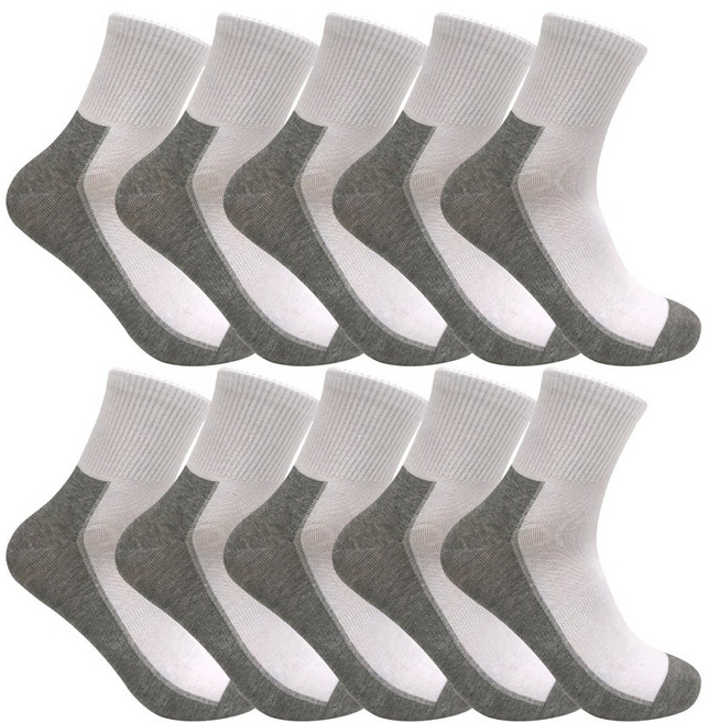 슬레진저 남자 스포츠 무지 중목 양말 10켤레