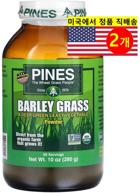 파인스인터네셔널 보리순 파우더 280g, 2개 - 쿠팡