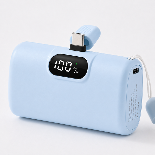 오지렌 10000mAh 대용량 도킹형 고속충전 보조배터리, 블루, 1, GM10
