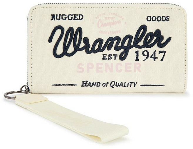 Montana West Wrangler 클래식 로고 손목 지갑 여성용 클래식 레트로 지갑 지갑 바이폴드 오버사이즈 로고 클러치 리스틀릿 보헤미안 진 미니멀리스트 164884