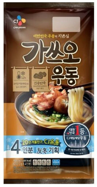 CJ제일제당 가쓰오우동 4인분 933g, 933.2g, 1개