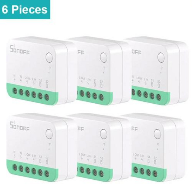 SONOFF MINIR4M Matter Extreme WiFi 스마트 스위치 분리형 릴레이 장면 차단기 eWeLink 음성 제어 Alexa G, CHINA, 06 6 pieces, 6 pieces