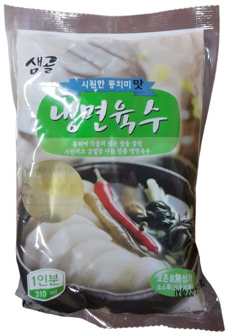 샘골 동치미 냉면육수 310ml X 30봉, 30개
