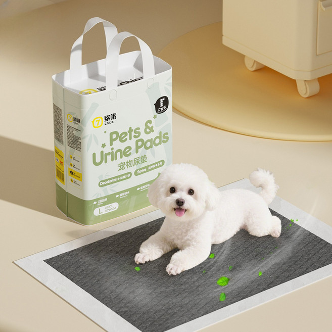 강아지 배변패드 죽탄 배뇨 패드, 1개, 100개입