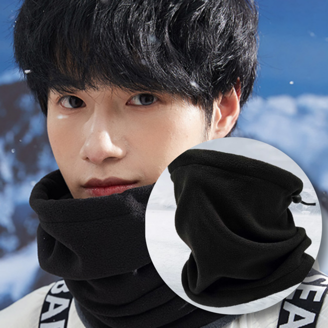 오네브 기모 방한 넥워머 목토시 겨울 워머, 블랙