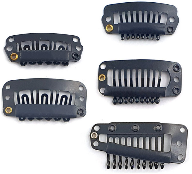 EZ 붙임머리 똑딱이 클립 가발클립 고정핀, W형29mm, 1개