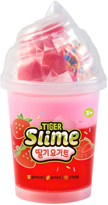 마이리틀타이거 타이거 슬라임 셰이크, 딸기 요거트, 158g, 1개