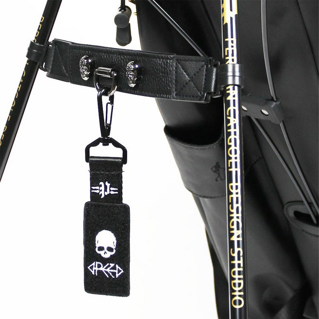 스컬 골프 스탠드백 레그 홀더 2컬러, 색상 : 블랙