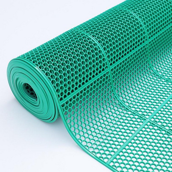 바닥 고무시트 산업용 벌집 격자롤 PVC 롤매트 출입구, 그린 두꺼운 육각형 벌집 4.0