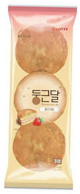 롯데 스위트몰 기린이네둥근달3입 5봉 210g, 3개