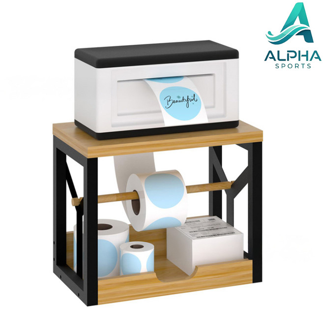 알파 원목철재 라벨프린터 바코드 프린터 스텐드, 1개, 거치대 스텐드