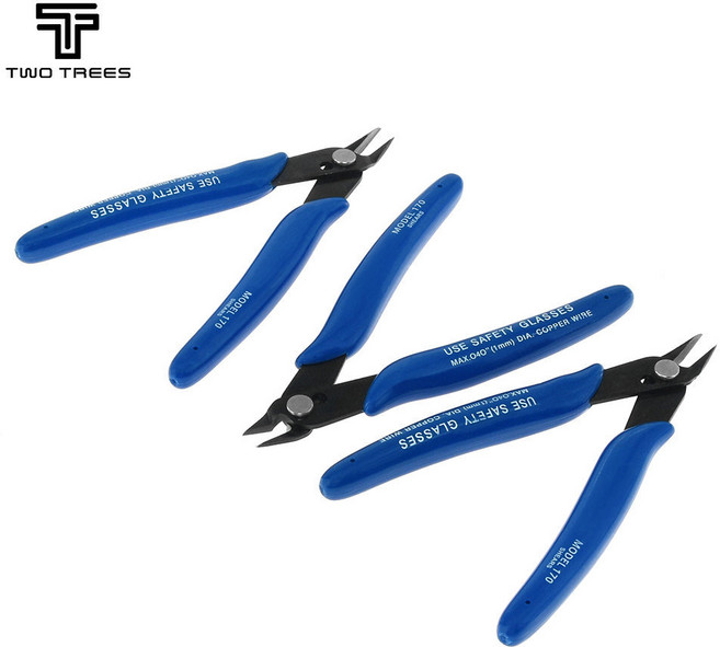 PLATO-170 정밀 전자 니퍼 / 사선 커터 플라이어 (PCB DIY 작업용) 묶음, 3개, 블루