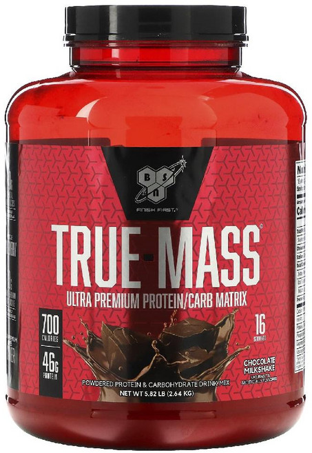 BSN 피니시퍼스트 트루 매쓰 강화 단백질 탄수화물 드링크 믹스 초콜릿 밀크쉐이크 5.82 파운드 (2.64kg), 2.64kg, 1개