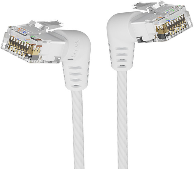 벤션 CAT6A UTP 360도 회전꺽임형 울트라슬림 초고속 기가 랜선 화이트 IBOW, 3m, 1개