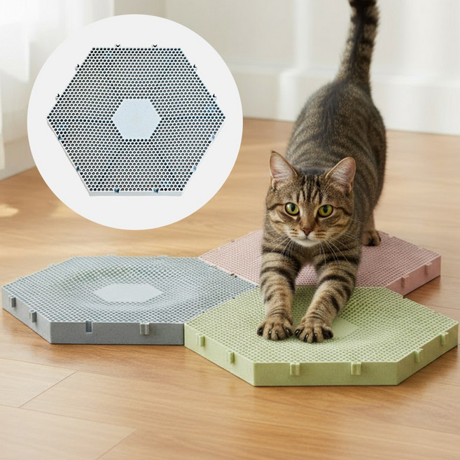 고양이스크래쳐 퍼즐 고양이 장난감 고양이용품, 1개, 파란색