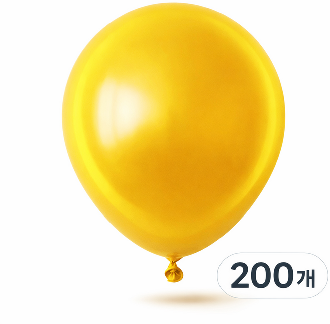 브로키 펄풍선 5인치 풍선 파티용품 이벤트 소품 13cm, 200개, 07_5인치_골드