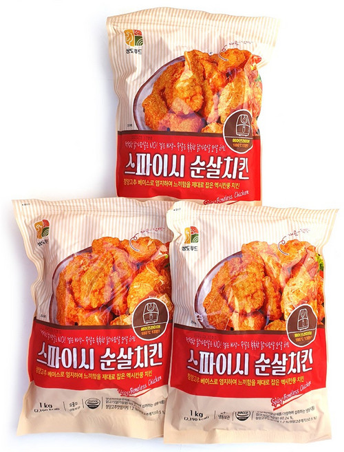 상도푸드 스파이시 순살치킨 가라아게, 3개, 1kg