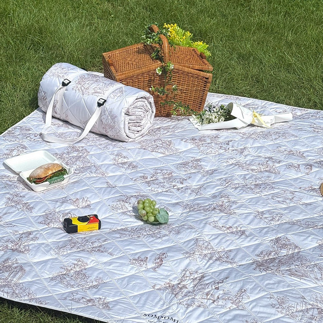 솜솜라이크 트왈드 푹신한 피크닉매트, 모카무스