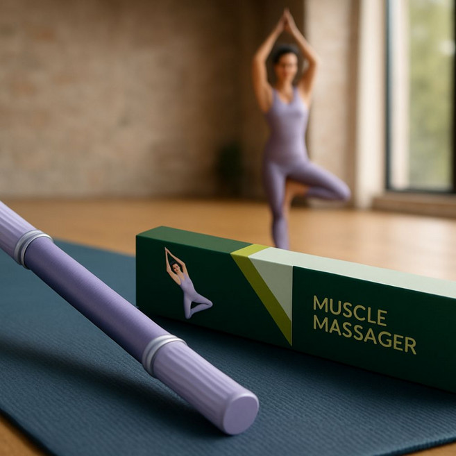 호멜리아 요가 필라테스 전신 마사지 스틱, 퍼플, 1개