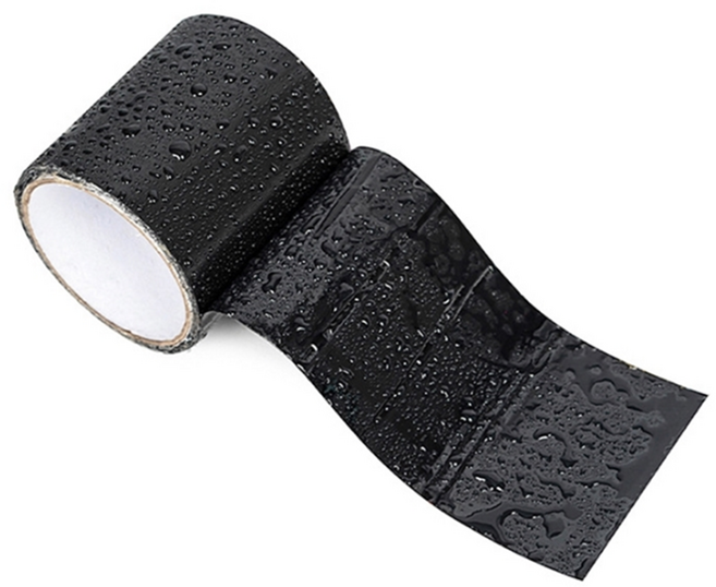 옥상 배관 욕실 보수 누수방지 강력접착 방수테이프, 블랙, 1개