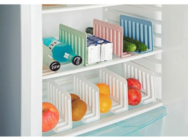 康遠 居家多功能收納分隔板 冰箱抽屜衣櫃適用, 白色,四片組, 1個