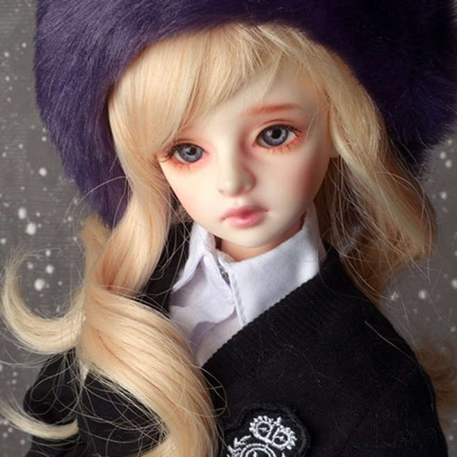 돌모아 구체관절인형 가발 MSD 42cm 고열사 탄력 웨이브헤어 블론드 금발 (7-8) Verti Wig (Blond), 1개