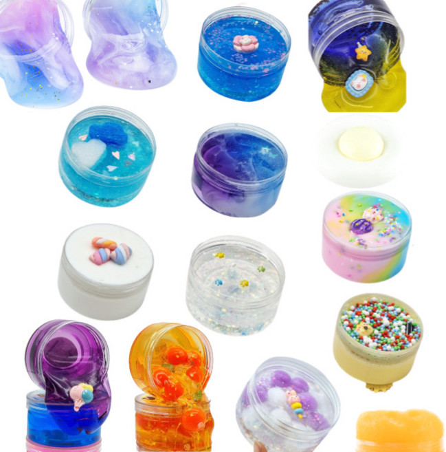 슬라임 34종 골라담기 탕후루 해바라기씨 구슬아이스크림 귤 마시멜로, 2. 샤이닝슬라임(색상랜덤), 1개