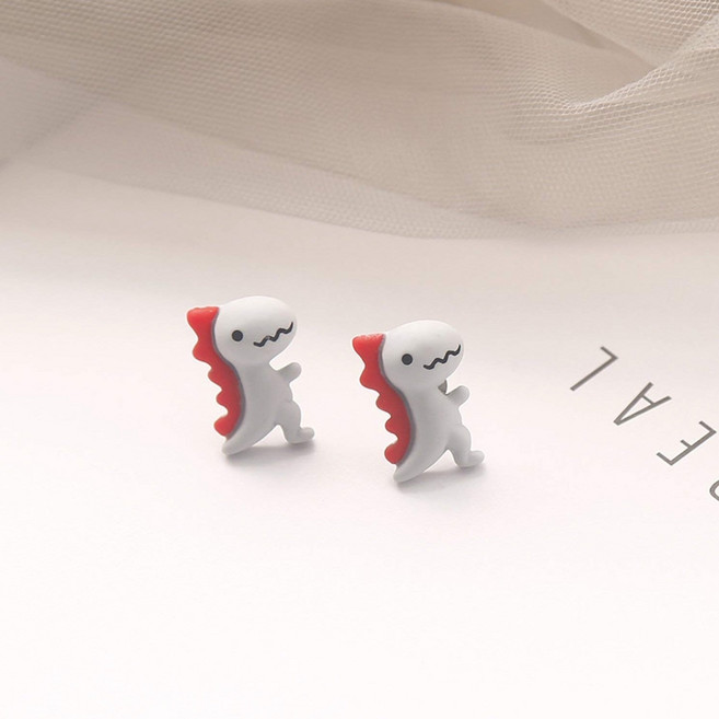 공룡기 귀여운 할로윈 공룡 귀걸이 3색