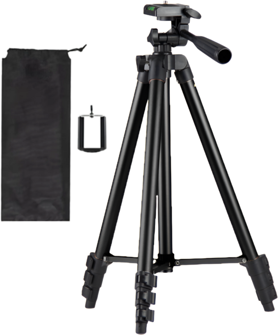 서플라이랩 베이직 4단 경량 삼각대 스마트폰 겸용, 블랙, 1개