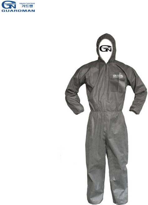 가드맨 G-1 원피스 작업복 2XL 1EA 회색, 상세페이지 참조, 1개