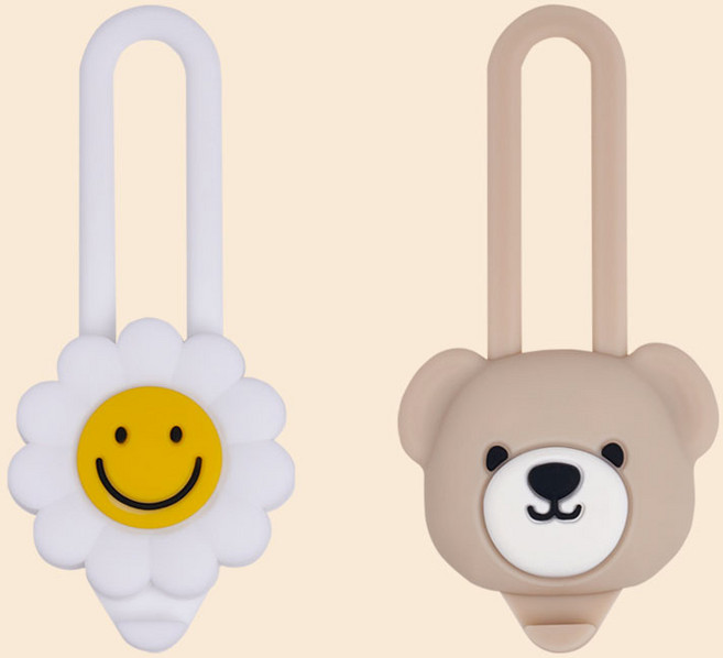 베일리 강아지 불빛 팬던트 야간산책 충전식 LED블링커, 해피데이지+해피테디, 1개