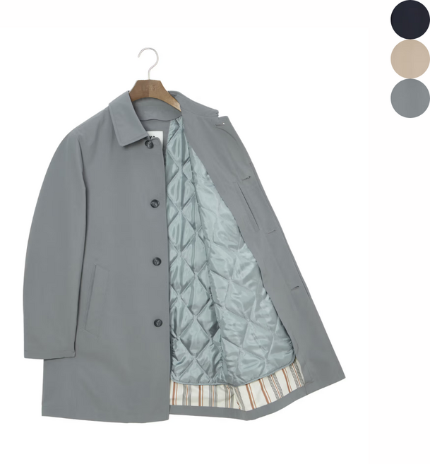 닥스 남성 폴리 탈착내피 하프 코트 의류 아우터 중년