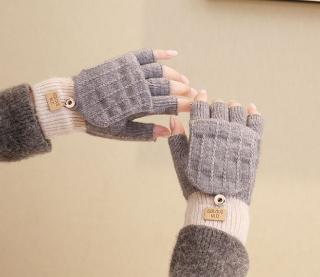 GOLOVE 保暖半指翻蓋手套