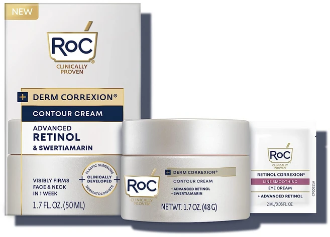 RoC Derm Correxion 컨투어 크림고급 레티놀 및 슈베르티아마린 50ml, Correxion 넥 크림, 1개 - 쿠팡