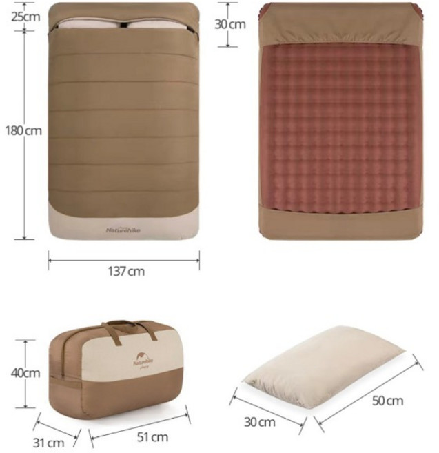 침낭 NH 후드 더블침낭 브라운 캠핑 2ECQ9SP-06 nh7