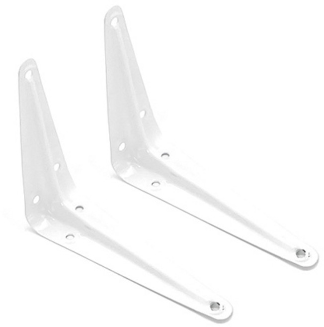 아이베란다 선반대 일반형 선반받침대 철제선반 벽선반 브라켓 화이트 규격, 2개, 02_125x100mm