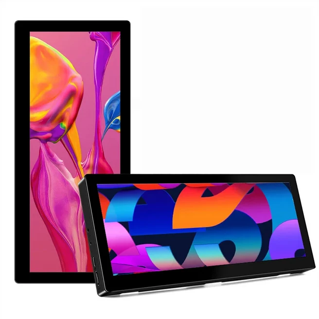 10.3인치 소형 터치스크린 모니터 1920 x 720 IPS 미니 터치 디스플레이 HDMI USBC 컴퓨터 AIDA64 GPU C, 01 10.3 inch touch