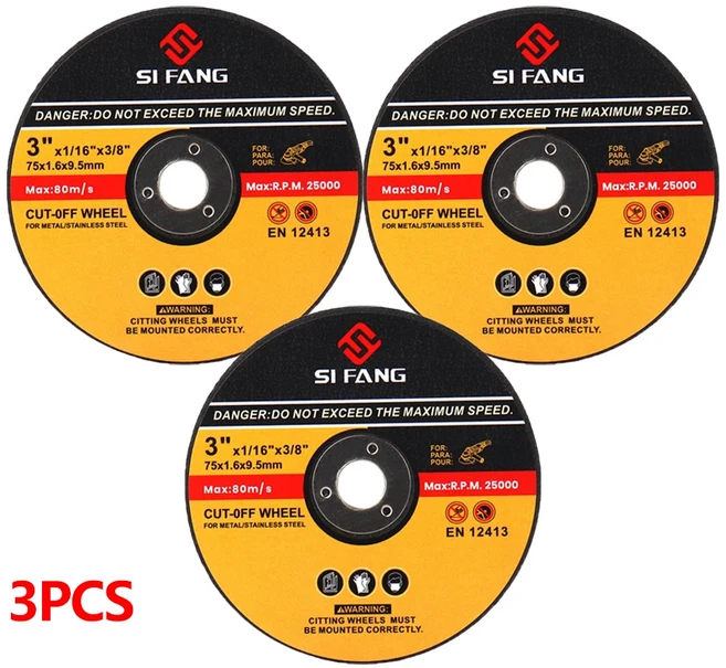 3/5/10/15pcs 3 인치 원형 수지 톱 블레이드 그라인딩 휠 앵글 커팅 액세서리 용 1.6mm 초박형 디스크, 01 3PCS