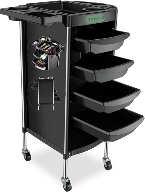 스틸터틀 미용실 트레이 카트 추레라, 4단