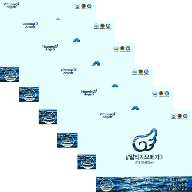 비타민엔젤스 나눔 알티지 오메가3 435mg x 120캡슐 x 6박스 12개월분