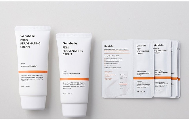 스타일픽 Genabelle 제나벨 피디알앤 레쥬비네이팅 크림 70ml (1+1)피부진정 자생력 데일리크림 미백 주름개선 PDRN 140ml + 1m 7개, 1세트