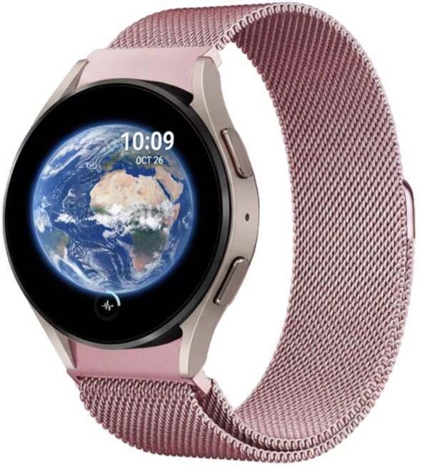 포스워백 갤럭시 워치 메쉬 메탈 마그네틱 호환 스트랩, 1개, 핑크