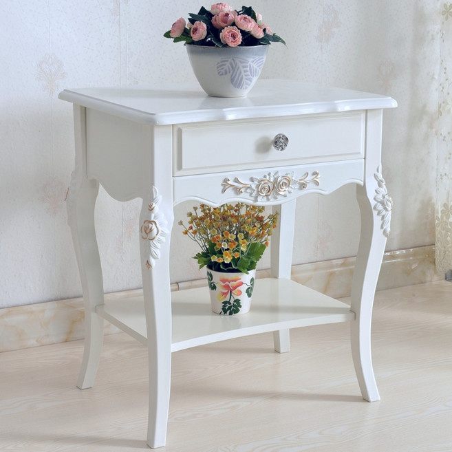 엔틱 협탁 티테이블 빈티지 유럽풍 심플 노르딕 거실 가구 인테리어 디자인, 6212 골드 길이52*폭 40*높이60 / 화이트