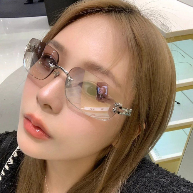 제이베니 무테 선글라스 여성 고급형 콜라보 스타 큐빅 스칼렛 다이나 스톤 핫걸 스타일 Y2K 트렌드